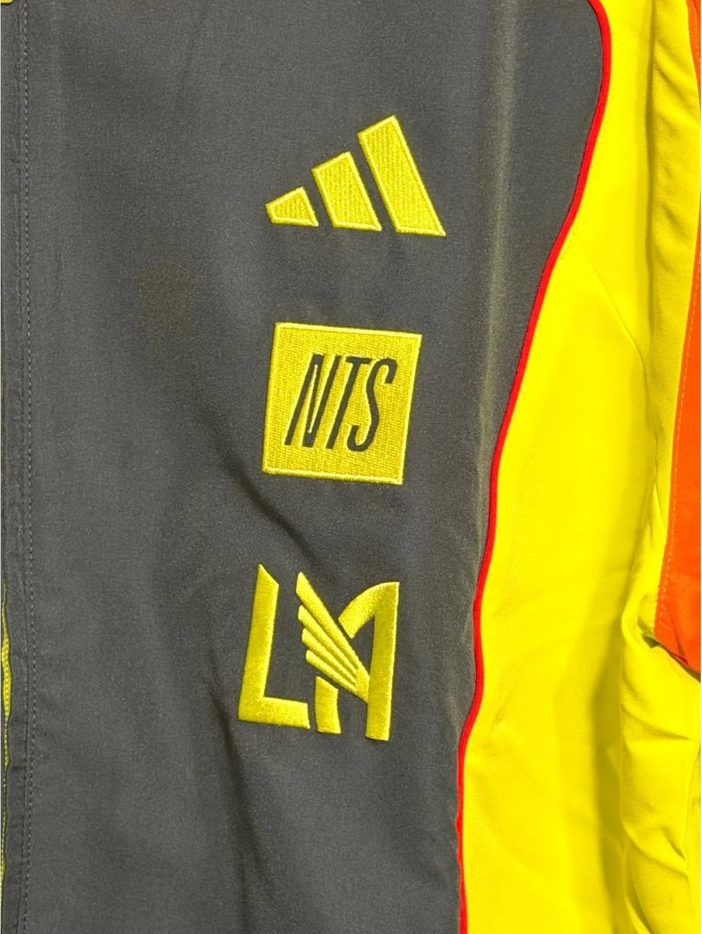 Adidas LAFC NTS Travel Track Jacket Mens Large MLS Soccer Gray Orange NWT